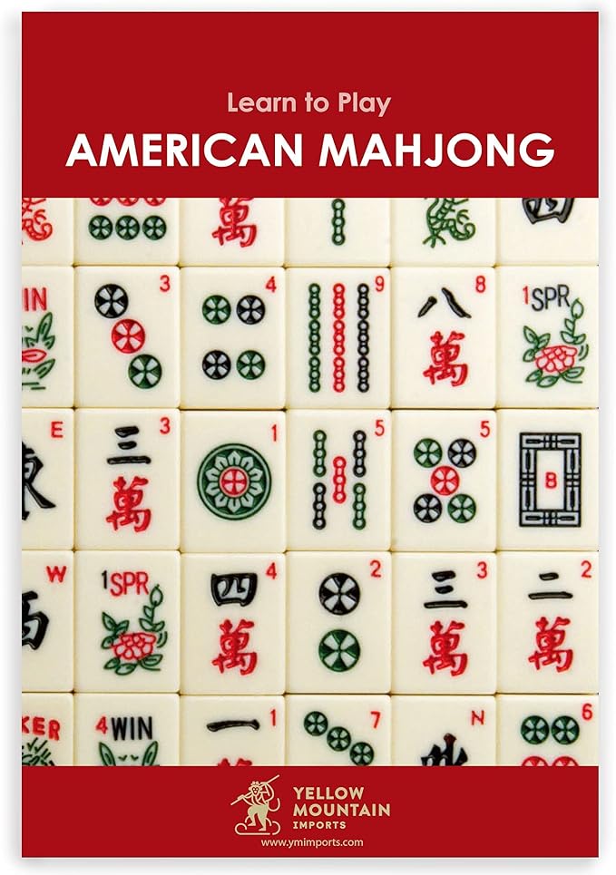 Yellow Mountain Imports American Mahjong Set, Heather with Soft Case - All-in-One Racks with Pushers, Scoring Coins, Dice, and Wind Indicator