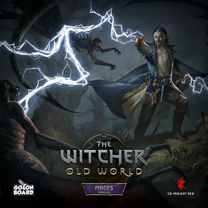 The Witcher Old World Mages Board Game Expansion - Adds 5 Unique Mage Characters! Fantasy & Adventure Strategy Game for Adults, Ages 14+, 1-5 Players, 90-150 Minute Playtime, Made by Go On Board