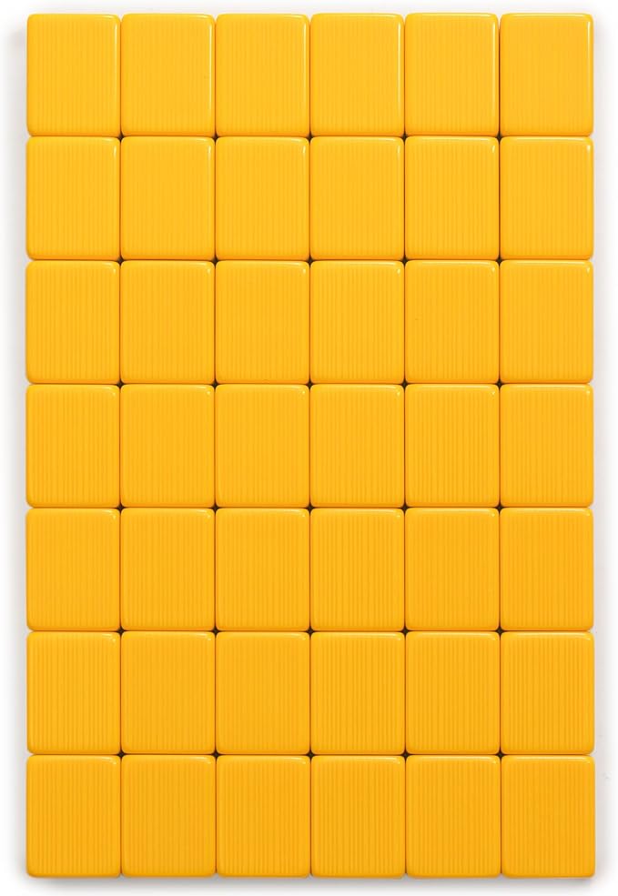 Yellow Mountain Imports Professional Chinese Mahjong Game Set, Double Happiness (Yellow) - with 146 Medium Size Tiles - for Chinese Style Game Play [專業中式麻將]