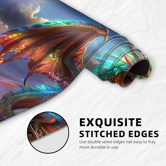 for MTG Playmat with Storage Bags, Card Playmat for TCG Card Playing Game,Rollable & Foldable for PTCG and Board Game Mat for Cards,Non-Slip Dragon Desk Mat for Home Office