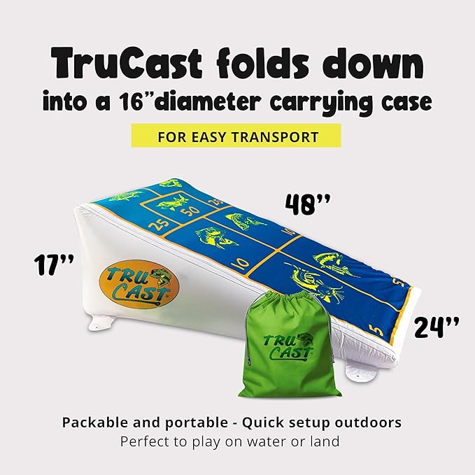 | TruCast Inflatable Outdoor Fishing Game | Practice or Learn to cast in Your Backyard (Game ONLY)
