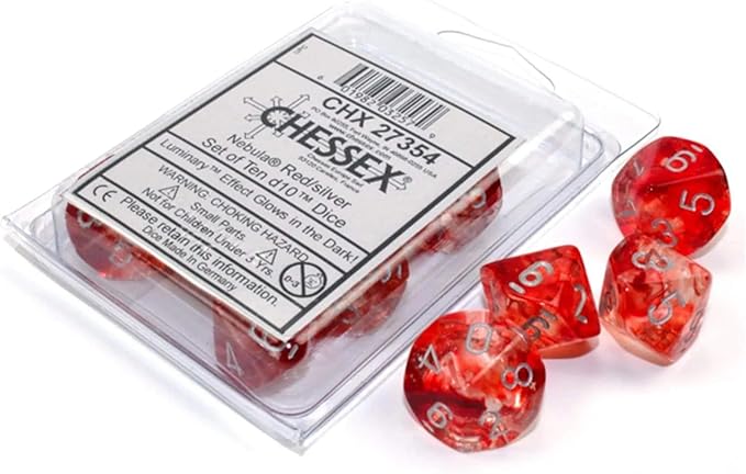 Chessex CHX27466 Dice-Nebula Dark Blue/White Set Large