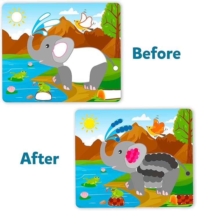 Skillmatics Dot It Sticker Art Activity - Animals & Dinosaurs Combo, Mess-Free Fun for Kids, 750+ Stickers, Craft Kits, DIY Scrapbooking Activity, Travel Toys, Gifts for Ages 3, 4, 5, 6, 7