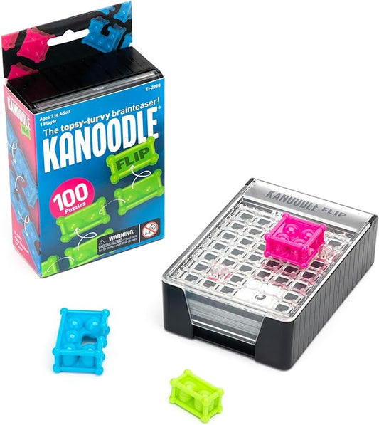 Educational Insights Kanoodle Flip 3-D Brain Teaser Puzzle Game for Kids, Teens And Adults, Featuring 100 Challenges, Ages 7+