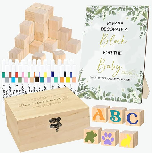 78 PCS Fun Baby Shower Games Sign Kit，Unique Baby Shower Ideas，Funniest Baby Shower Games Ever ，A Game Where You Can Draw to Your Heart's Content，Suitable for Baby Shower Games Boy and Girls