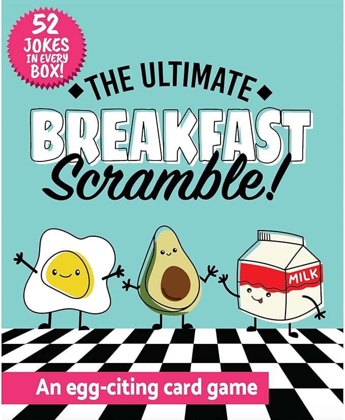 The Ultimate Breakfast Scramble Card Game - Fast-Paced Family Game, 52 Jokes in Every Box! Fun Strategy Game for Kids & Adults, Ages 5+, 2-4 Players, 15 Min Playtime, Made by Moon Sprocket Games