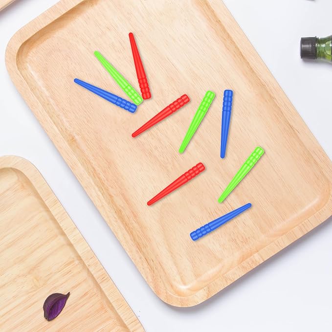 9PCS Plastic Replacement Cribbage Pegs, Cribbage Board Pins/Cribbage Board Pegs, 1/8 Inch Holes Cribbage Pins Accessories for Traditional Cribbage Board Game (Red, Blue, Green)