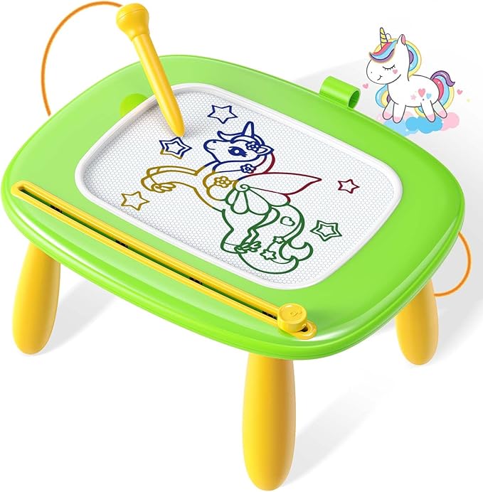 Toddlers Toys Ages 1-3, Magnetic Drawing Board, Toddler Boy Toys for 1 2 3 Years Old, Doodle Board Pad Learning and Educational Toys for 18 Months Baby 1-3 Yr Kids Birthday Gifts - Green