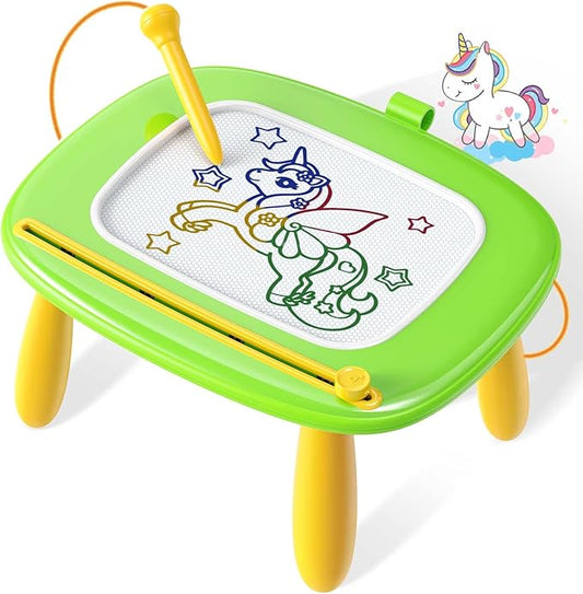 Toddlers Toys Ages 1-3, Magnetic Drawing Board, Toddler Boy Toys for 1 2 3 Years Old, Doodle Board Pad Learning and Educational Toys for 18 Months Baby 1-3 Yr Kids Birthday Gifts - Green