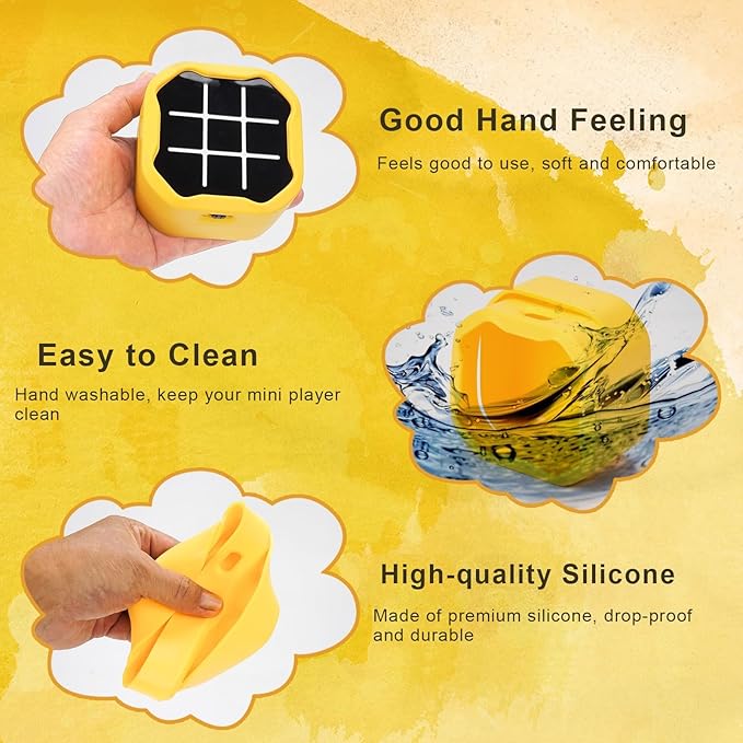 YouKnow Silicone Case Compatible with GiiKER Tic Tac Toe Bolt Game 3-in-1 Handheld Puzzle Game Console, Fidget Toys Board Games Cover for Kids and Adults (Case Only) (Yellow)