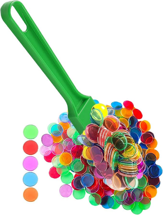 Magnetic Bingo Wand with 100 Metal Ringed Chips for Counting School/Game Chips Plastic Markers
