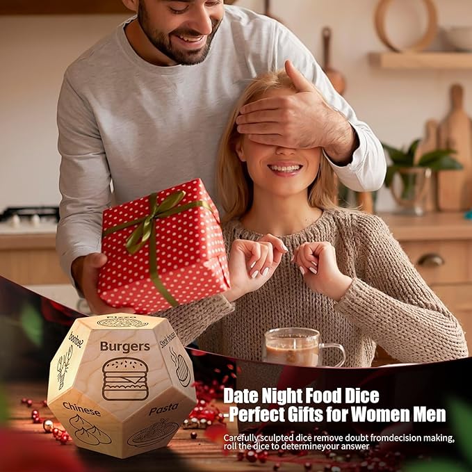 Food Dice Food Decision Games Date Night Dice Couples Gift for Him Her for Birthday Boyfriend Girlfriend Men Women Graduation Gifts 2025