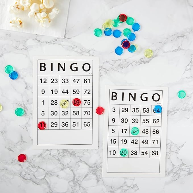 Juvale 180 Sheets Reusable Paper Bingo Cards Bulk for Adults, Disposable Number Game Set for Large Groups (4x6 in)