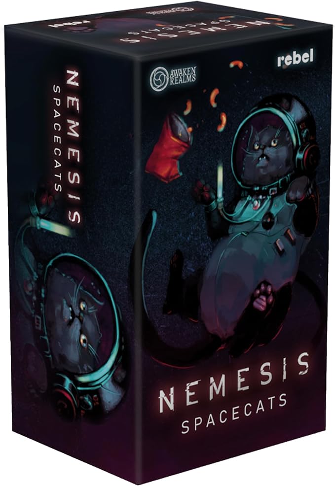 Nemesis Space Cats Collectible Miniatures - Enhance Your Gameplay with 4 Plastic Cat Miniatures! Ideal for Collectors, Ages 14+, 1-5 Players, 1-2 Hour Playtime, Made