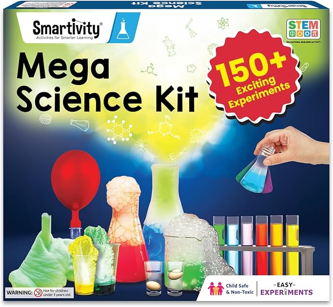Smartivity Legendary Mega 150 Science Experiment Kit for Kids, Smart Birthday Gifts, Educational Science Experiments for Boys & Girls, STEM Toys for Learning & Fun for Age 6, 7, 8, 9, 10, 11, 12, 14