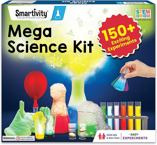 Smartivity Legendary Mega 150 Science Experiment Kit for Kids, Smart Birthday Gifts, Educational Science Experiments for Boys & Girls, STEM Toys for Learning & Fun for Age 6, 7, 8, 9, 10, 11, 12, 14
