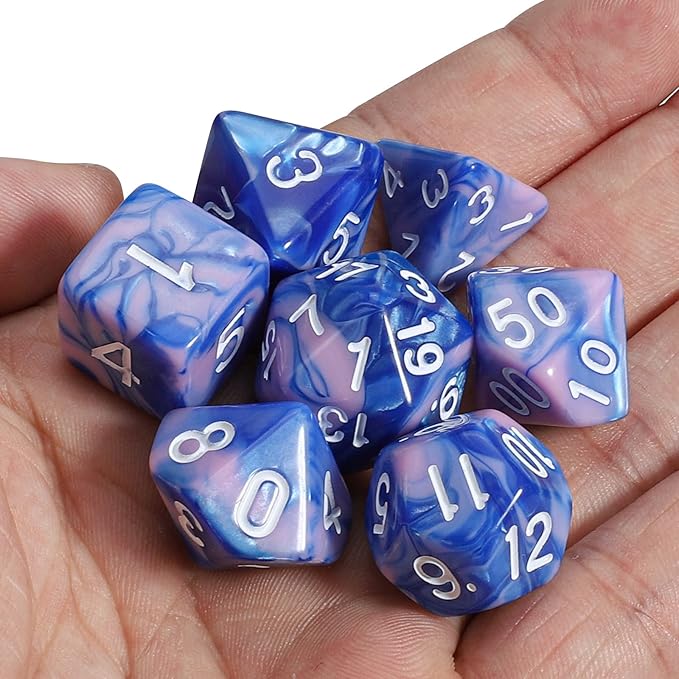 CiaraQ DND Polyhedral Dice Set with Dice Bag for Dungeons and Dragons RPG MTG Role Playing Table Games