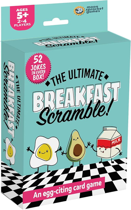 The Ultimate Breakfast Scramble Card Game - Fast-Paced Family Game, 52 Jokes in Every Box! Fun Strategy Game for Kids & Adults, Ages 5+, 2-4 Players, 15 Min Playtime, Made by Moon Sprocket Games