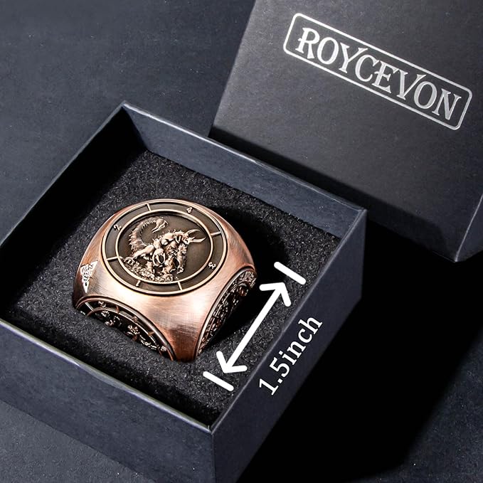 7 in 1 Spinner DND Dice Set, Metal D and D Dragon Dice with Gift Box, Role Playing Dice, Copper