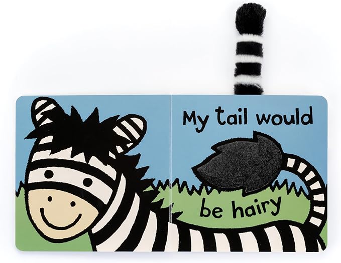 Jellycat If I were a Zebra: A Baby Touch and Feel Board Book Children's Book - Baby Gift