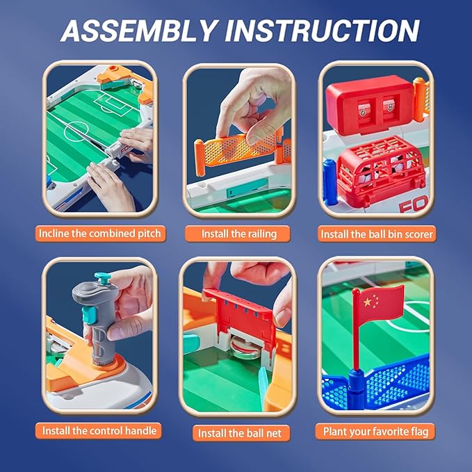 Mini Foosball Table Soccer Game for Kids：Birthday Gift Toys for 3 4 5 6 7 8-12 Year Old Boys and Girls，Indoor Sports Soccer Toy Board Game ，Fun Ideal for Family Gatherings