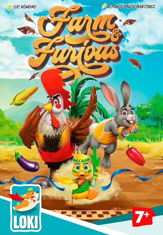 IELLO France Farm & Furious - Animal Racing Card Game, Kids & Family, Ages 7+, 2-5 Players, 10 Min