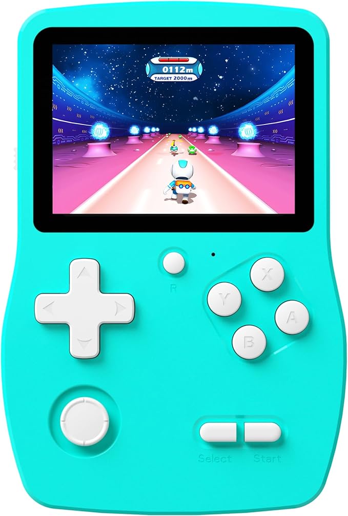 32 Bit Handheld Games for Kids,3.0'' IPS Screen and Built in 139 Video Games,Rechargeable Portable Electronic Gaming System Toys for Ages 4-14,Boys Girls Xmas Birthday Gift (Cyan)