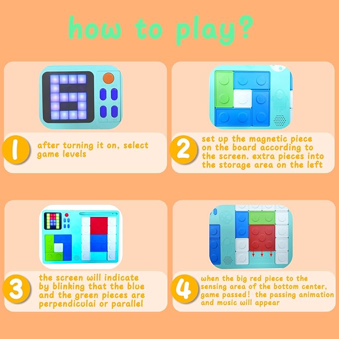 2 in 1 Toddler Toys, LCD Writing Tablet&Puzzle Game, 530+Brain Teaser Puzzle, Educational&Learning Games Drawing Pad for Kids Teens, Birthday Xmas Gifts for Girls Boys(1 Pack), Pink