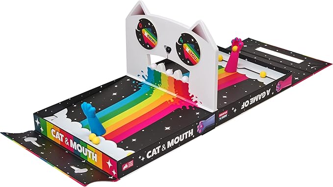 A Game of Cat and Mouth by Exploding Kittens – 2 Players, Ages 7+, 15-Minute Playtime – Magnet-Powered Pinball'ish Game – Fun Outdoor Party Card Games for Kids and Adults