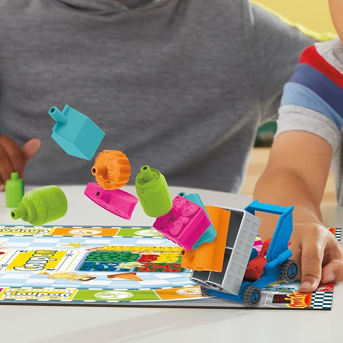 Grocery Go Karts Board Game for Preschoolers and Kids Ages 4 and Up, Building Game with Mini Groceries, Preschool Games for 2-4 Players