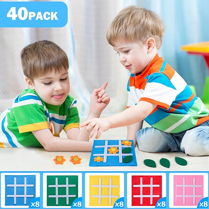 12 Pack Tic Tac Toe Mini Board Games Toys for Kids and Family, Birthday Party Favors Goodie Bag Stuffers for Kids, Bulk Gifts for Students