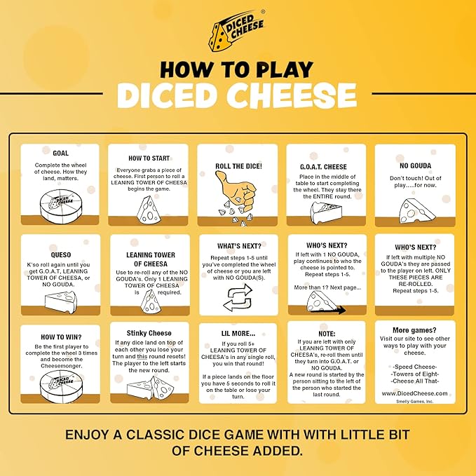 Game, Easy Family-Friendly Party Dice Games for Adults and Teens - 1-6 Players, 4-Pack
