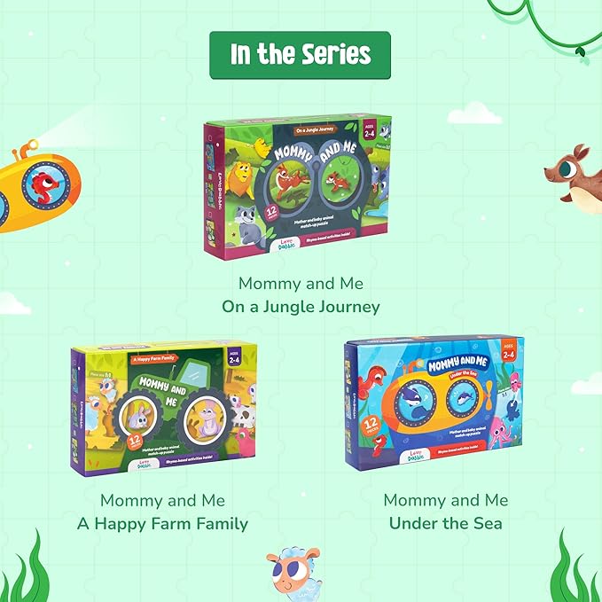 Explore The Woods! Mommy and Me On A Jungle Journey: Enjoy Two Enchanting Puzzles, Frame The Friendly Fairy Cardboard Learning Puzzles for Schools Birthday Gifts for Kids by LoveDabble (Pack of 2)
