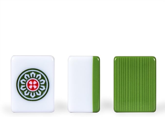 Yellow Mountain Imports Professional Chinese Mahjong Game Set, Double Happiness (Green) with 146 Medium Size Tiles - for Chinese Style Game Play [專業中式麻將]