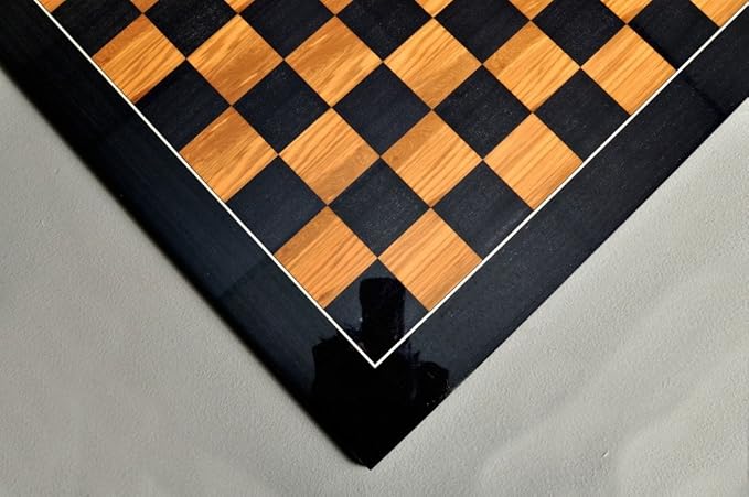 The House of Staunton Standard Traditional Chess Board - 2.25" (Blackwood & Olivewood - Gloss Finish)