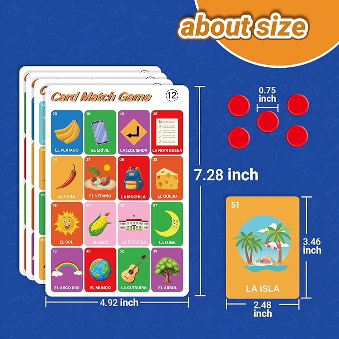 Bosctanuc Loteria Mexican Bingo, Original Spanish Playing Cards Games, Juegos De Mesa En Español para Bingo Games for Kindergarten Learning Spanish,Preschool Learning Activities,Family Board Games