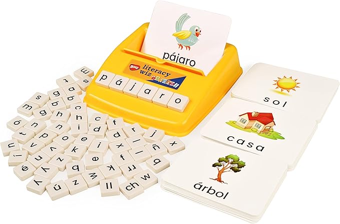 BOHS Spanish and English Literacy Wiz Game - Preschool Language Learning Educational Toys
