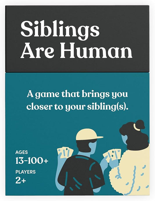 Siblings are Human | 140 Conversation Cards to Help Deepen Sibling Relationships | Card Game for Bonding & Communication | Therapy for Adults