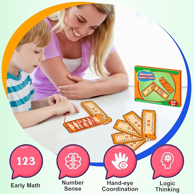 Addition Game Math Games for Kids, Math Manipulatives Homeschool Supplies Preschool Kindergarten Classroom Must Haves Math Facts Tools Math Supplies Learning Activities Educational Toys