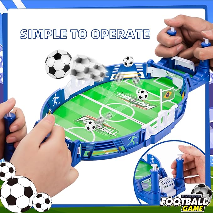 3 otters Tabletop Soccer Game Set, Mini Football Soccer Game Board for Foosball Pinball Kids Adults Interactive Game Room Family Night
