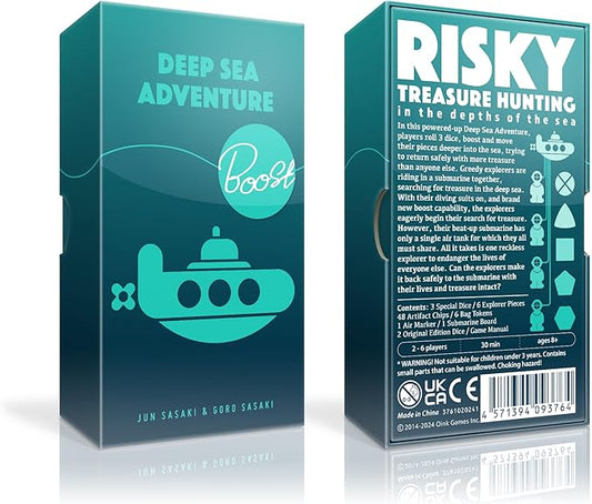 Deep Sea Adventure Boost - Award-Winning Japanese Push Your Luck Game | Play Both Boost & Original Versions | 2-6 Players | Ages 8+