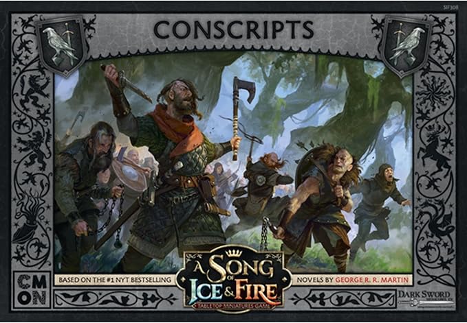 A Song of Ice and Fire Tabletop Miniatures Game Night's Watch Conscripts Unit Box (Multilingual Edition) - Strategy Game for Adults, Ages 14+, 2+ Players, 45-60 Minute Playtime, Made by CMON