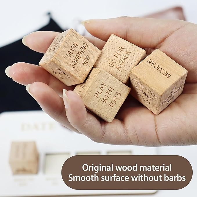 Date Night Dice - Fun Decision Dice & Couple Games for Date Ideas, Activities, & Food - Ideal for Valentine's Day, Anniversaries, or Birthday Gifts - Naughty & Romantic Game for Couples and Adults