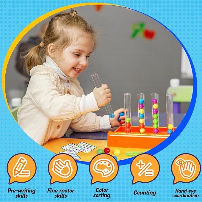 Counting and Color Sorting Toys for Toddlers,Math Manipulatives Match Games Educational Learning Fine Motor Skills,STEM Preschool Kindergarten Learning Activities