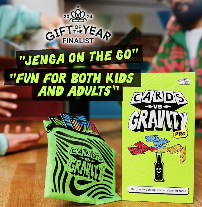 Big Potato Cards vs Gravity Pro: The Gravity-Defying Card Game | Hilarious Balancing Challenge for 2-4 Players. Perfect for Bars, Parties and Family Gatherings