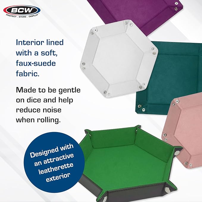 BCW Square Dice Tray - Plum | 7x7 Inches | Ideal for Dungeons and Dragons, Pathfinder, etc | Dice Rolling Tray Gaming Accessory for Tabletop RPGs and Board Games…
