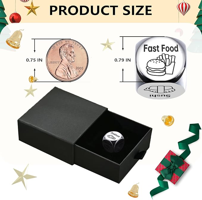 Gifts for Couples Funny Food Decision Dice Games Fathers Day Anniversary Birthday Gifts for Men Women Boyfriend Girlfriend