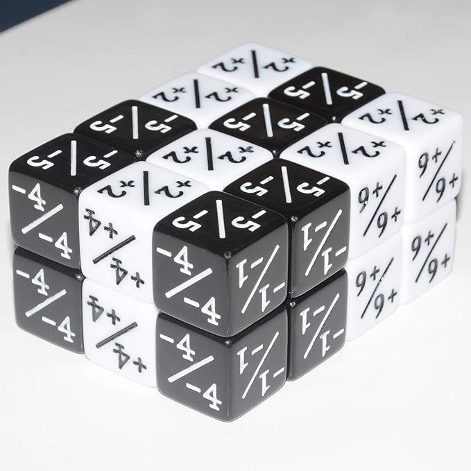 Six Sided Dice Set, 24 Pieces Counter Dice Token Dice Tracking Counter for MTG CCG Card Gaming