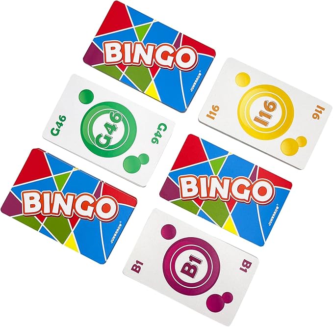 Bingo Jumbo Calling Cards-Pack of 86-Colorful Bingo Cards-5.45"x3.35"per Card-Bingo Games for Adults, Seniors, and Family