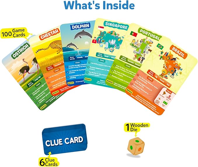 Skillmatics Guess in 10 Animals & Countries Combo, Perfect for Boys, Girls, Kids & Families Who Love Card Games, Educational Toys, Board Games, Trivia, Gifts for Ages 8, 9, 10 & Up